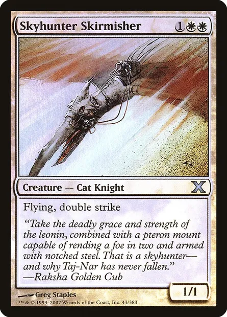 Skyhunter Skirmisher, Magic card 10E 43★ — Tenth Edition set