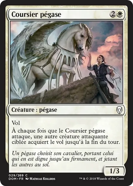 Coursier pégase, carte Magic DOM 29 — extension Dominaria