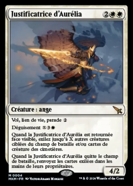 Justificatrice d'Aurélia, carte Magic MKM 4 — extension Murders at Karlov Manor