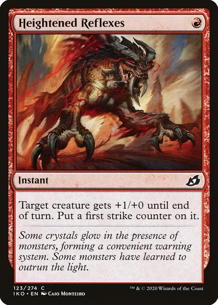 Heightened Reflexes, Magic card IKO 123 — Ikoria: Lair of Behemoths set