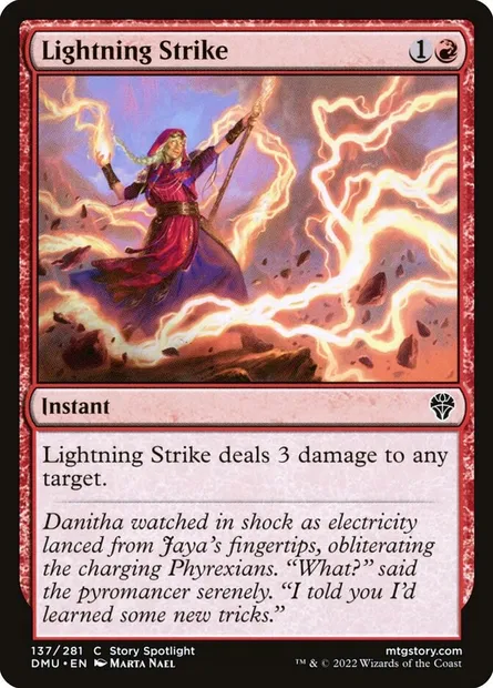 Lightning Strike, Magic card DMU 137 — Dominaria United set