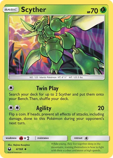 Scyther, Pokémon card CES 4 — Celestial Storm set