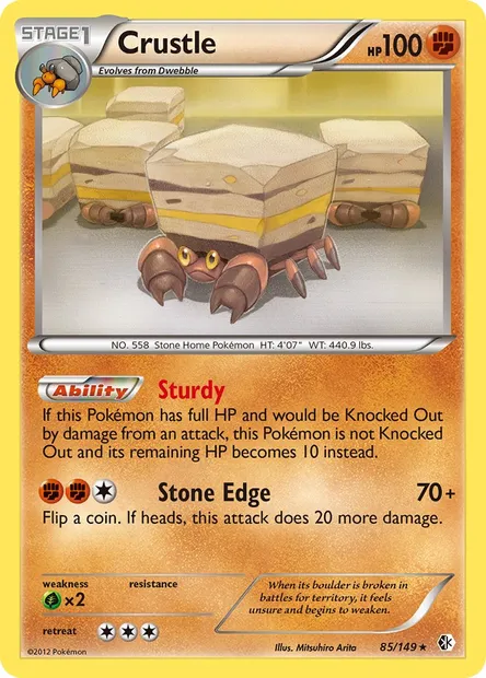 Crustle, Pokémon card BCR 85 — Boundaries Crossed set