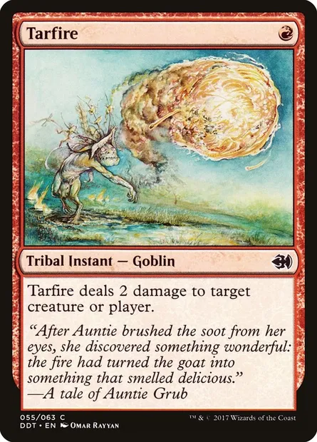 Feu de goudron, carte Magic DDT 55 — extension Duel Decks: Merfolk vs. Goblins