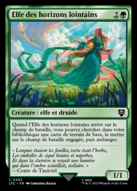Elfe des horizons lointains, carte Magic LTC 243 — extension Tales of Middle-earth Commander