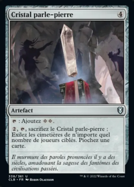 Cristal parle-pierre, carte Magic CLB 338 — extension Commander Légendes : la bataille de la Porte de Baldur