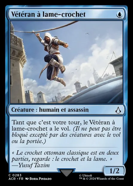 Vétéran à lame-crochet, carte Magic ACR 283 — extension Assassin's Creed