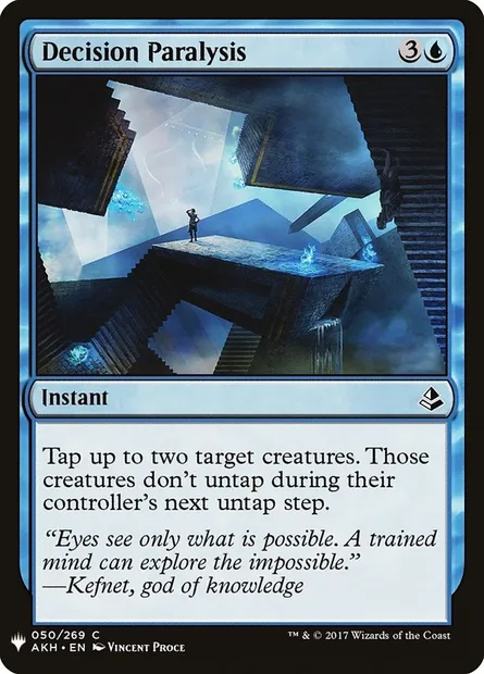 Decision Paralysis, Magic card PLST AKH-50 — The List set