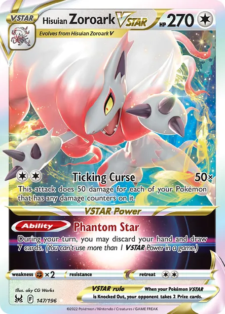 Hisuian Zoroark VSTAR, Pokémon card LOR 147 — Lost Origin set