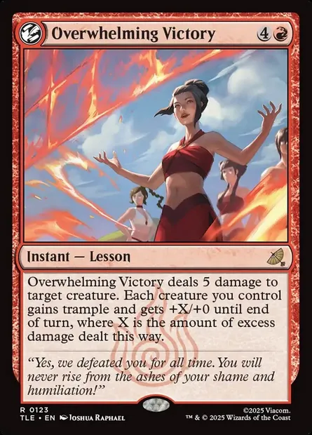 Overwhelming Victory, Magic card TLE 123 — Avatar: The Last Airbender Eternal set