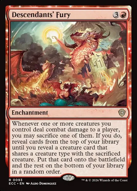 Descendants' Fury, Magic card ECC 93 — Lorwyn Eclipsed Commander set