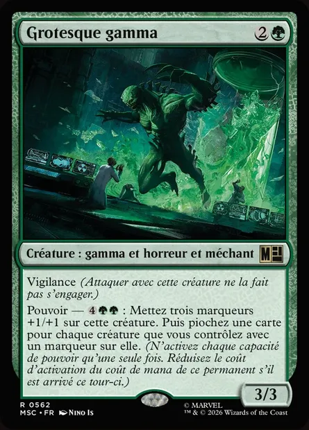 Grotesque gamma, carte Magic MSC 562 — extension Marvel Super Heroes Commander