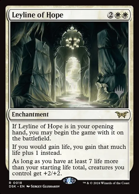 Ligne ley d'espoir, carte Magic PDSK 18p — extension Duskmourn: House of Horror Promos
