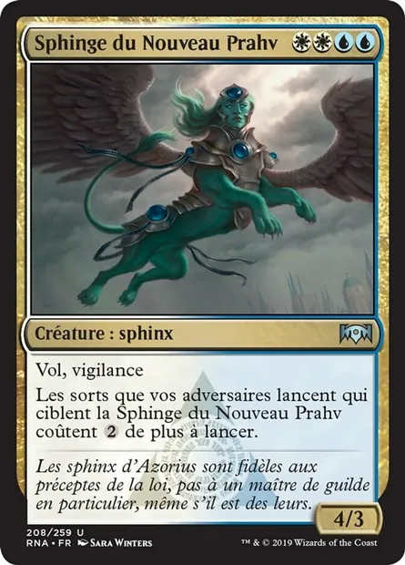 Sphinge du Nouveau Prahv, carte Magic RNA 208 — extension L'allégeance de Ravnica