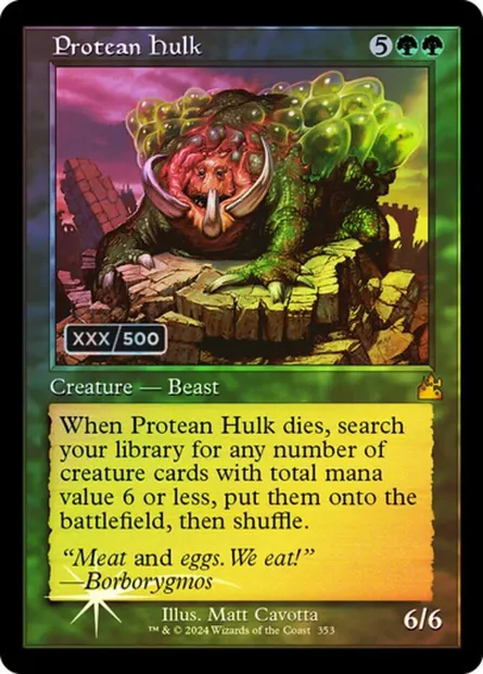 Protean Hulk, Magic card RVR 353z — Ravnica Remastered set