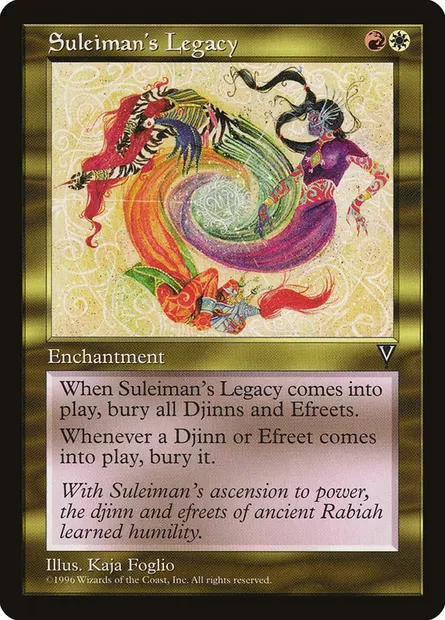 Suleiman's Legacy, Magic card VIS 138 — Visions set