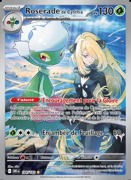 Roserade de Cynthia, carte Pokémon DRI 184 — extension Rivalités Destinées