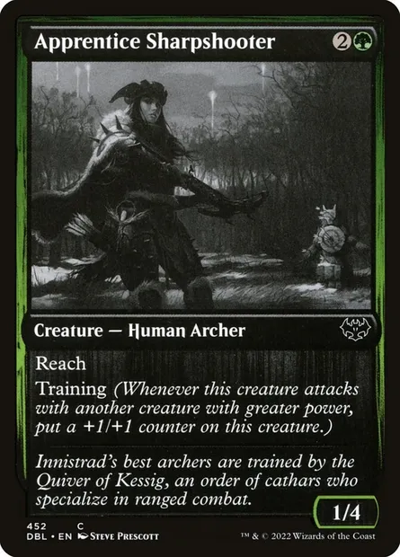 Apprentice Sharpshooter, Magic card DBL 452 — Innistrad: Double Feature set