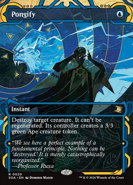 Pongify, Magic card SOA 20 — Secrets of Strixhaven Mystical Archive set