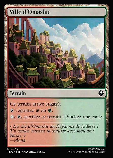 Ville d'Omashu, carte Magic TLA 275 — extension Avatar: The Last Airbender