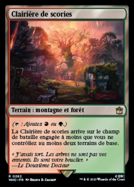 Clairière de scories, carte Magic WHO 262 — extension Doctor Who