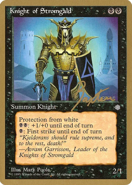 Chevalier de Stromgald, carte Magic PTC gb138 — extension Pro Tour Collector Set
