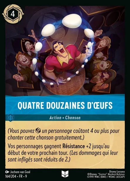 Quatre douzaines d'œufs, carte Disney Lorcana CH9-164 — extension Fabuleux