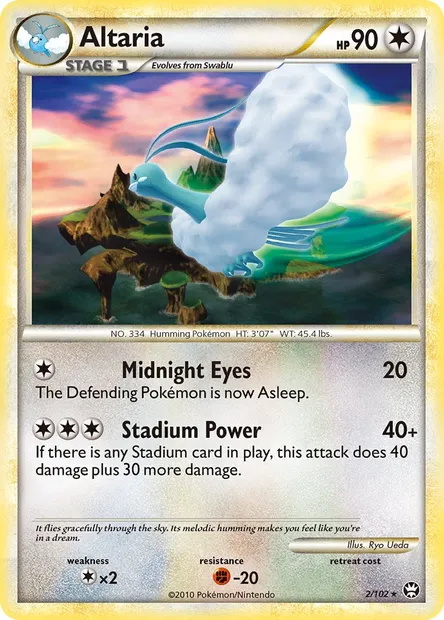 Altaria, Pokémon card TM 2 — Triumphant set