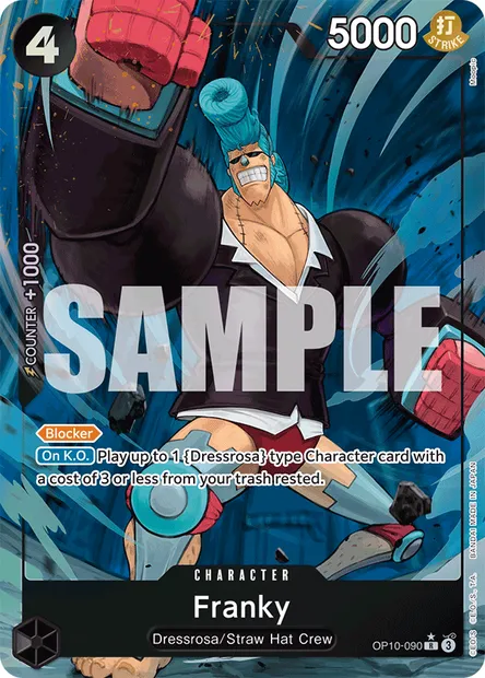 Franky, One Piece card OP10-090 — ROYAL BLOOD set