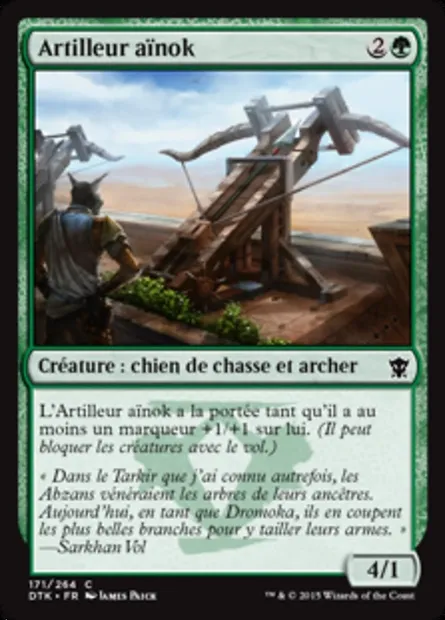Artilleur aïnok, carte Magic DTK 171 — extension Les Dragons de Tarkir