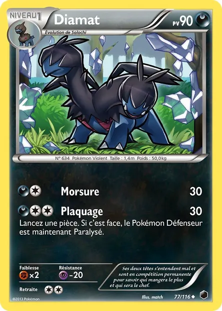 Diamat, carte Pokémon PLF 77 — extension Glaciation Plasma