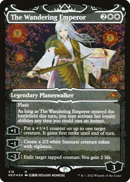 The Wandering Emperor, Magic card NEO 418 — Kamigawa: Neon Dynasty set