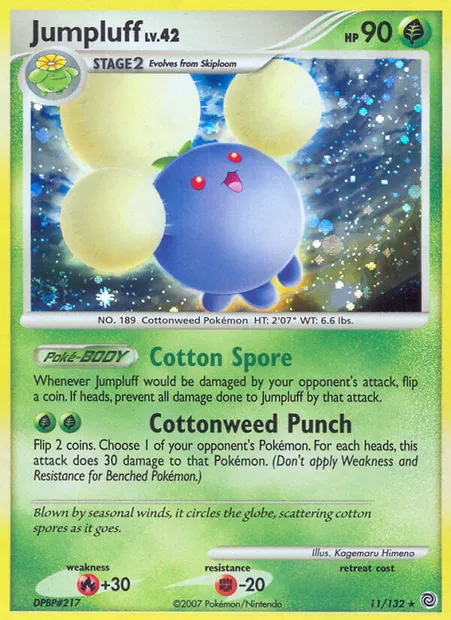 Jumpluff, Pokémon card SW 11 — Secret Wonders set