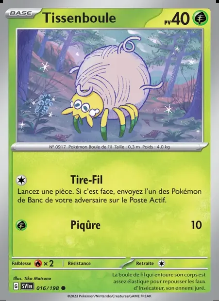 Tissenboule, carte Pokémon SVI 016 — extension Écarlate et Violet