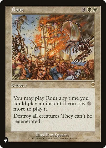 Rout, Magic card PLST INV-34 — The List set