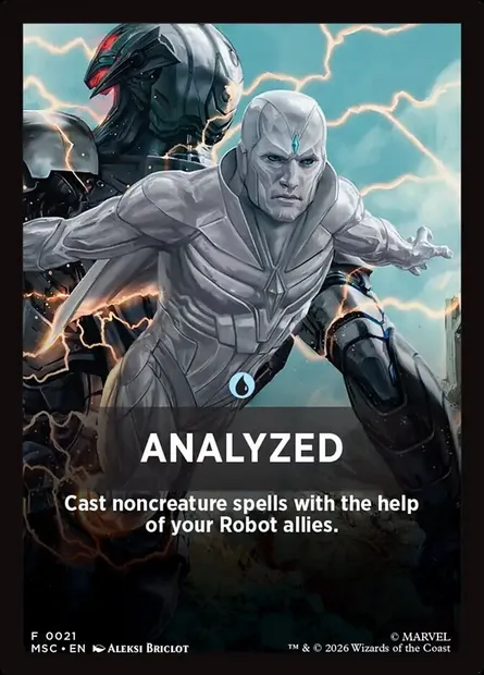 Analyzed, carte Magic FMSC 21 — extension Marvel Super Heroes Jumpstart Front Cards
