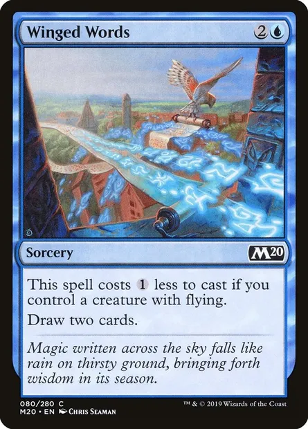 Winged Words, Magic card M20 80 — Core Set 2020 set