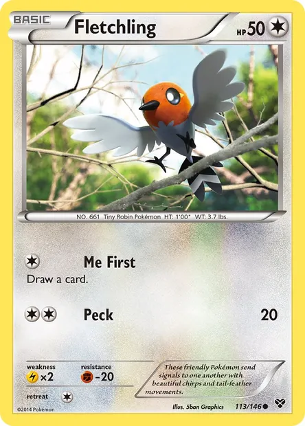 Fletchling, Pokémon card XY 113 — XY set