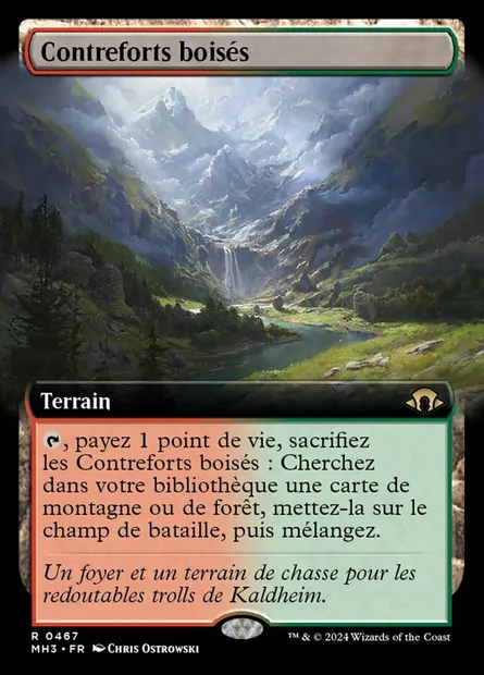 Contreforts boisés, carte Magic MH3 467 — extension Modern Horizons 3