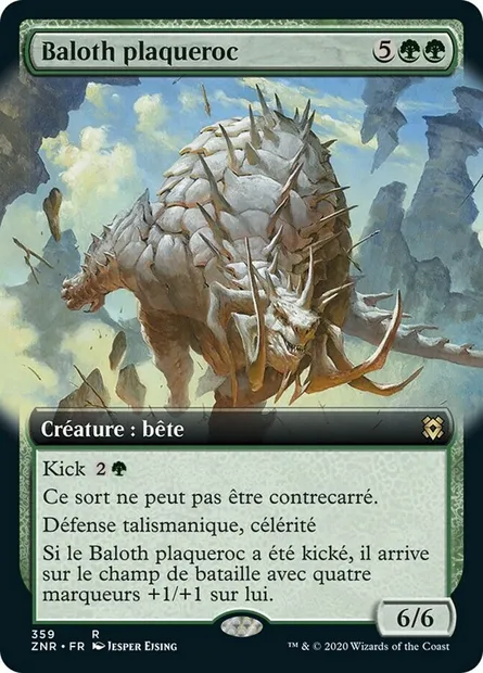 Baloth plaqueroc, carte Magic ZNR 359 — extension Renaissance de Zendikar