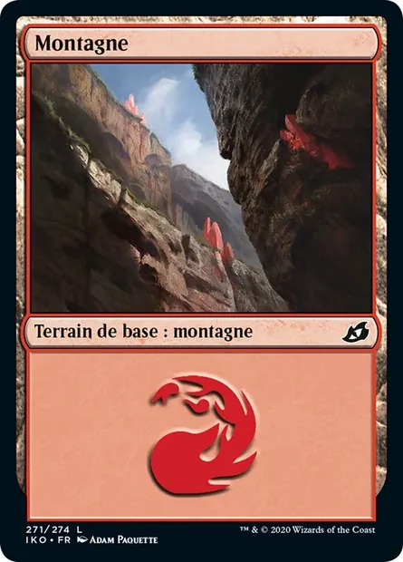 Montagne, carte Magic IKO 271 — extension Ikoria: Lair of Behemoths