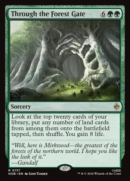 Through the Forest Gate, Magic card HOB 137 — The Hobbit set