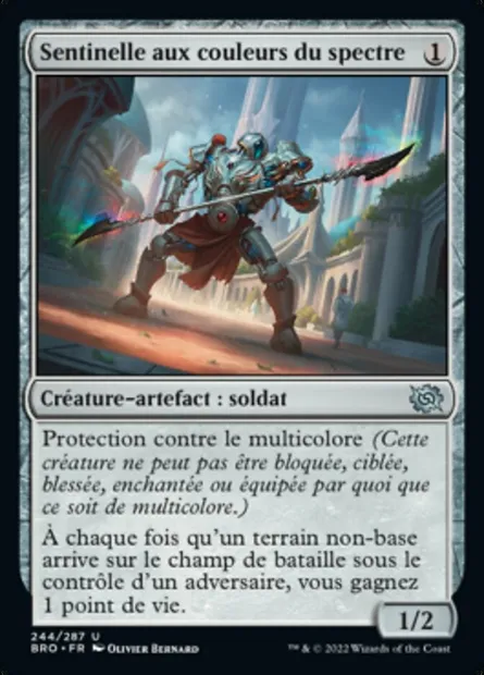 Sentinelle aux couleurs du spectre, carte Magic BRO 244 — extension La Guerre Fratricide