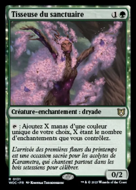 Tisseuse du sanctuaire, carte Magic WOC 131 — extension Wilds of Eldraine Commander