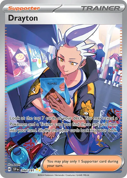 Drayton, Pokémon card SSP 244 — Surging Sparks set