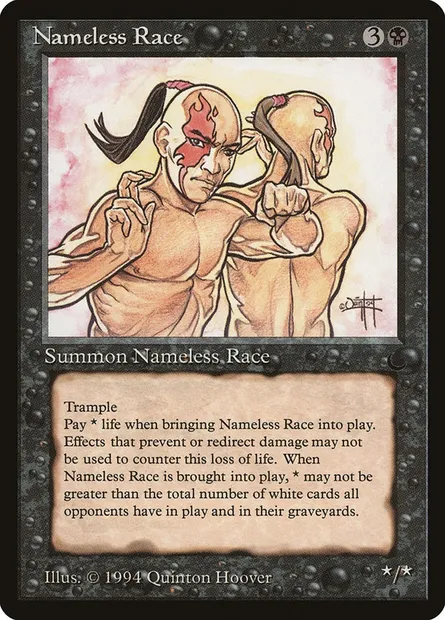 Nameless Race, Magic card DRK 50 — The Dark set