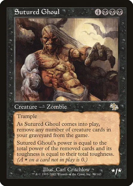 Goule suturée, carte Magic JUD 73 — extension Jugement