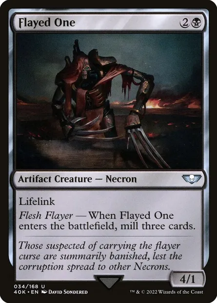 Flayed One, Magic card 40K 34 — Warhammer 40,000 Commander set