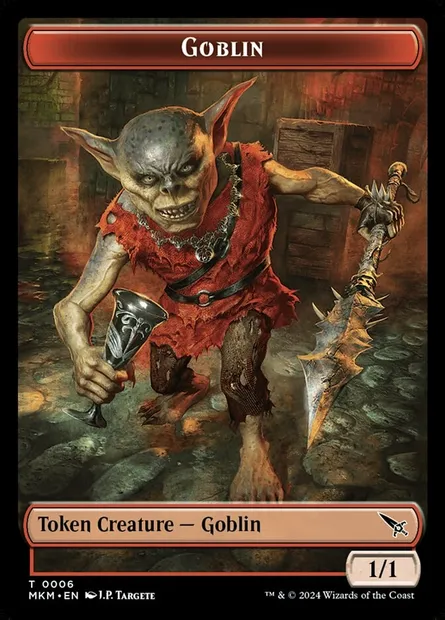 Goblin, carte Magic TMKM 6 — extension Murders at Karlov Manor Tokens