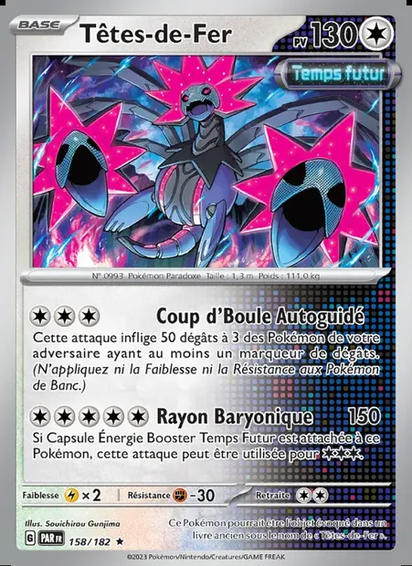 Têtes-de-Fer, carte Pokémon PAR 158 — extension Faille Paradoxe